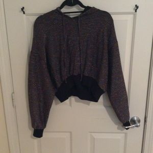 Sparkle cropped hoodie